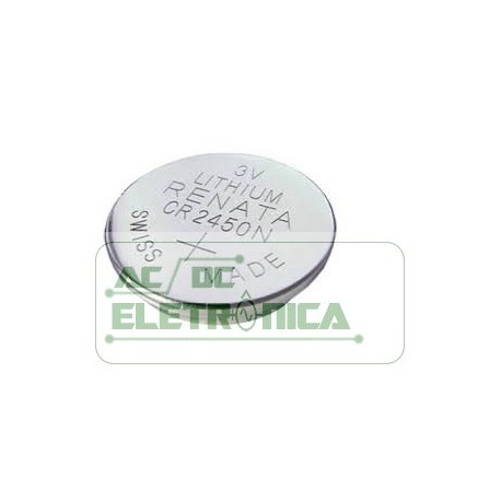 Bateria botão 3V CR2450N 200mAh lithium RENATA