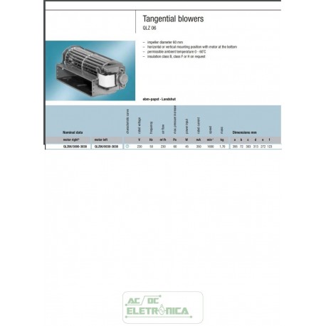 Ventilador centrífugo 180mm 220/230vac - QLZ06/3000-3038LH-37 - ebmpapst