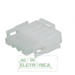 Conector 04 vias macho hylok 6,35mm 660504HM - Excon