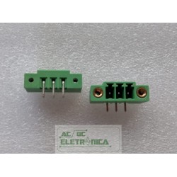 Conector 03 vias 3.50mm 90º PCI c/flange - ECH350RM-03p