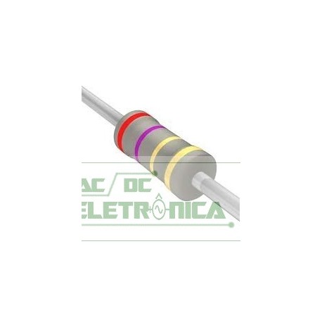 Resistor 2R7 2W 5% - Vermelho roxo dourado dourado