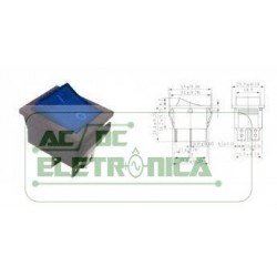 Chave gangorra KCD4 16A 250V~ 4T azul