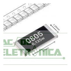 Resistor 20R 1/10w 1% SMD 0805 - 2,0x1,25mm