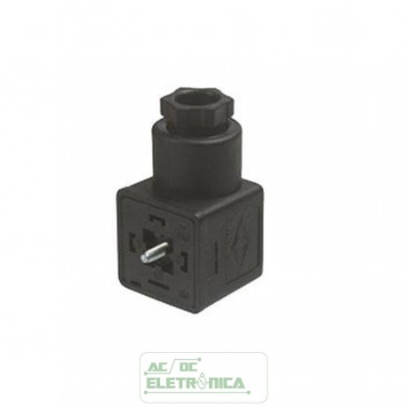 Plug para bobina de solenoide fêmea 4 vias 18mm