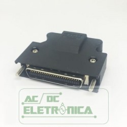 Conector 50 vias macho solda fio mini centronics