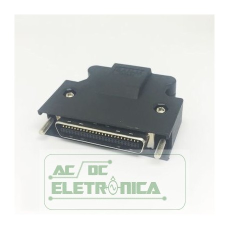 Conector 50 vias macho solda fio mini centronics