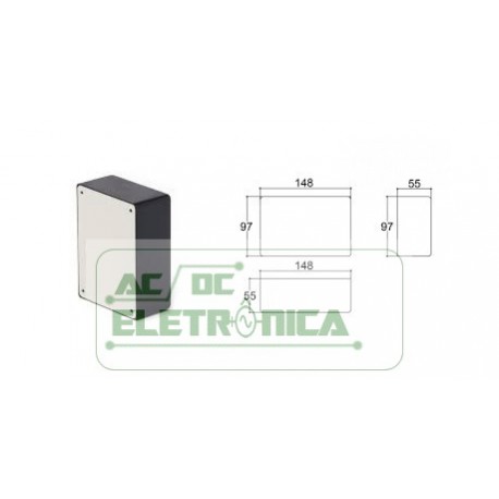 Caixa plastica PB114 Patola - 55x97x148mm