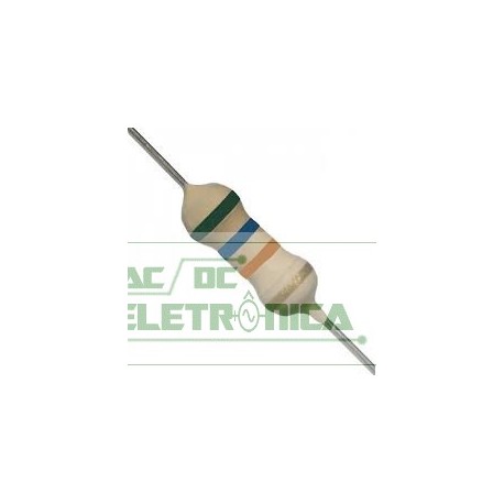 Resistor 56K 1/2w 5% - Verde azul laranja dourado