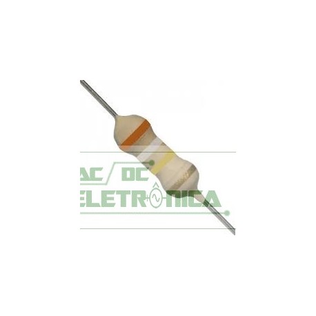 Resistor 390K 1/2w 5% - Laranja branco amarelo dourado