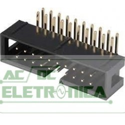 Conector 20 vias H latch IDC 90º s/ejetor