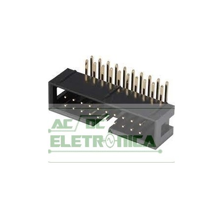 Conector 20 vias H latch IDC 90º s/ejetor