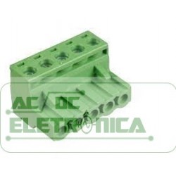 Conector AKZ950 05 vias 90º 5.08mm borne