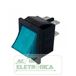 Chave gangorra KCD4 16A 250V~ 4T verde claro