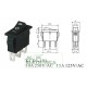 Chave gangorra on off on 15A 250V~ 3T preta - KCD3-103