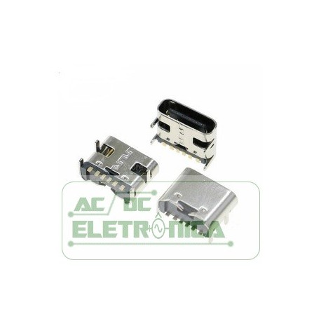 Conector usb tipo C fêmea 6 pinos PCI