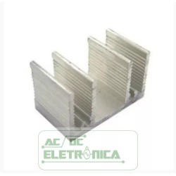 Dissipador de calor 27,5x16x15mm aluminio s/furo