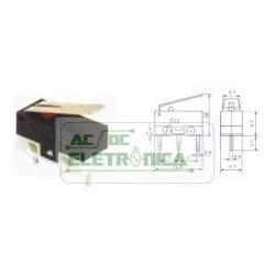 Chave micro switch KW10B-0058 2A C/Haste