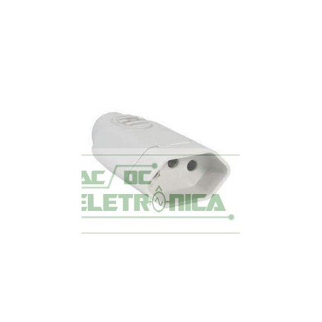 Plug femea 2P+T 180º 10A padrão branco