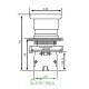 Botão de emergência 22mm NF plastico c/trava