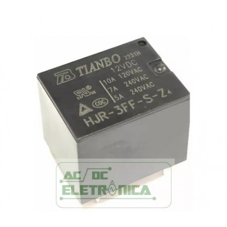 Relé 12v 10 Amp 01 contato reversivel 5 pinos