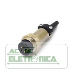 Conector circular macho 03 vias cabo - PLD P3 - Melro