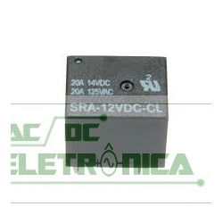 Relé 12v 20 Amp 01 contato reversivel 5 pinos mini SRA-12VDC-CL