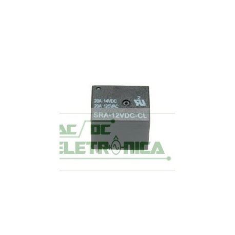 Relé 12v 20 Amp 01 contato reversivel 5 pinos mini SRA-12VDC-CL