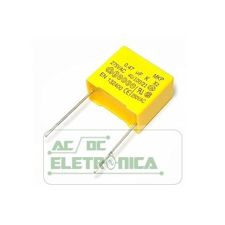 Capacitor poliester MPX x2 470nf x 275VAC - 0,47uF 275~ supressor