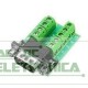 Conector DB9 macho c/borne