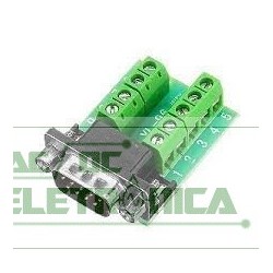 Conector DB9 macho c/borne