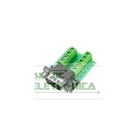 Conector DB9 macho c/borne