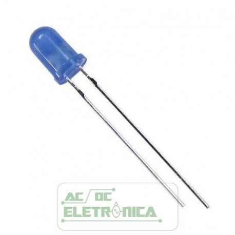 Led 5mm azul difuso 800mcd