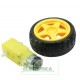 Kit motor DC 3-6V + roda 68mm - Arduino
