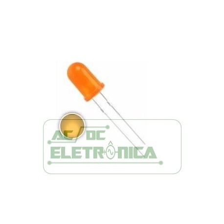 Led 5mm laranja difuso 800mcd