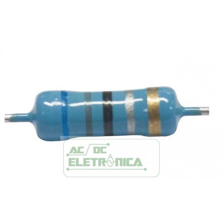 Resistor 6R8 1W 5% - Azul cinza preto prata dourado