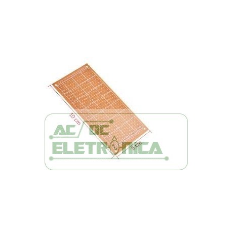Placa fenolite 05x10cm ilhada