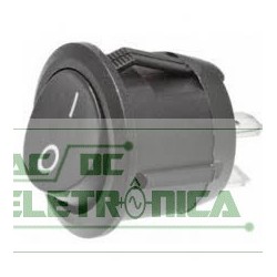 Chave gangorra KCD1-106-101 redonda 02 Posições 01 polo 2t preta