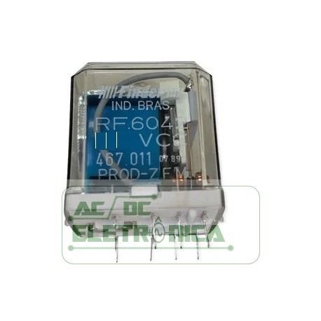 Relé 12vcc 8 pinos RF.6042 - Finder