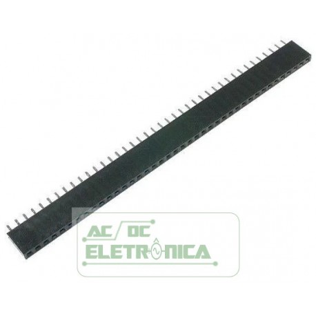 Barra de pinos femea 1x40 180º