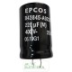 Capacitor eletrolitico 220uf 400v 85ºC epcos 25x40mm snapin