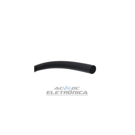 Tubo termo retratil 3mm preto 3mm/1,5mm